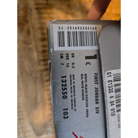 OG 1998 Rare Baby Nike Air Jordan XIV 14 What/Black - Picture 9 of 9